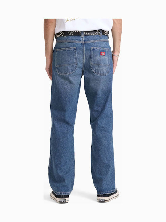 Herren Jeanshose Relaxed Straight Fit Mid Blue Fade