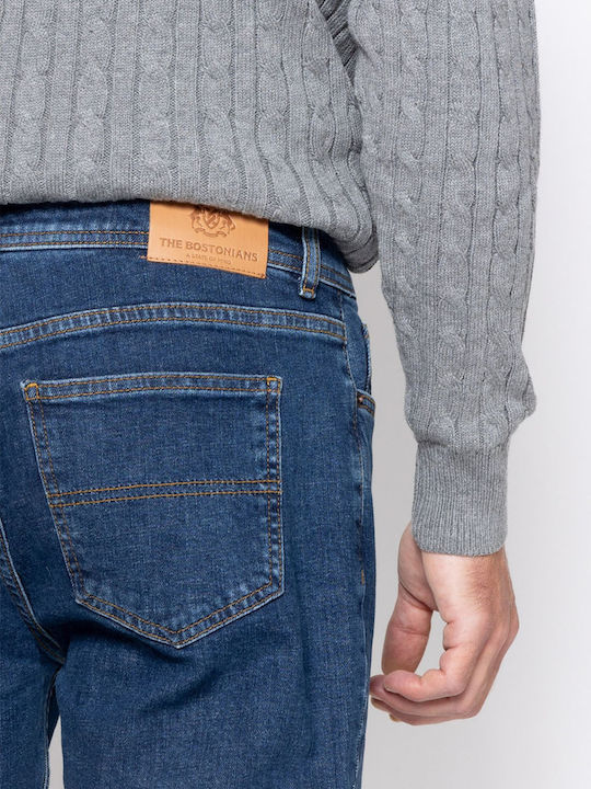 Мъжки Еластични Дънки Regular Fit Сини