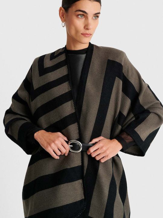Women's Black Poncho