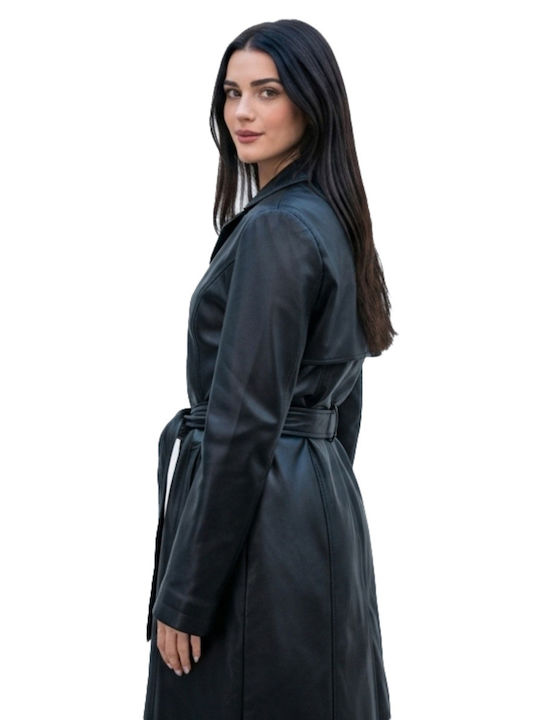 Trenci Damă din Piele Black