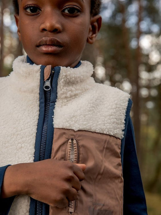 Waterproof Kids’ Casual Sleeveless Short Blue Jacket