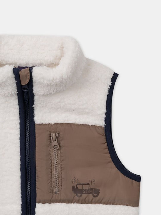 Waterproof Kids’ Casual Sleeveless Short Blue Jacket