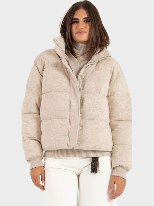 Дамско зимно яке Light Beige