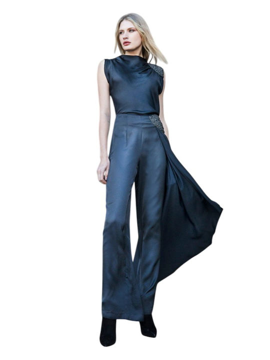 Damen-Stoffhose Schwarz