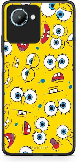 Smartfits Popart Sponge Umschlag Rückseite Gelb (Realme C30) 8427777327443_46689039352147