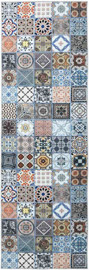 vidaXL Rectangular Rug Blue 100x250 cm
