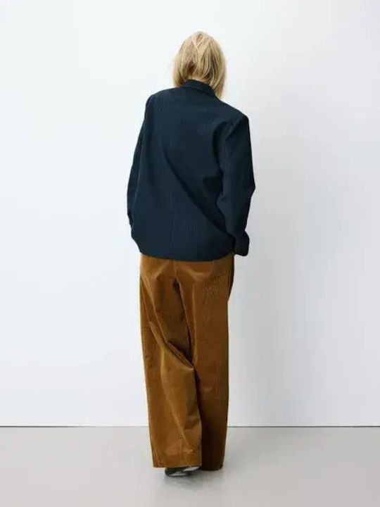 Grace & Mila Langer Doppelreihiger Damenblazer Dark Blue