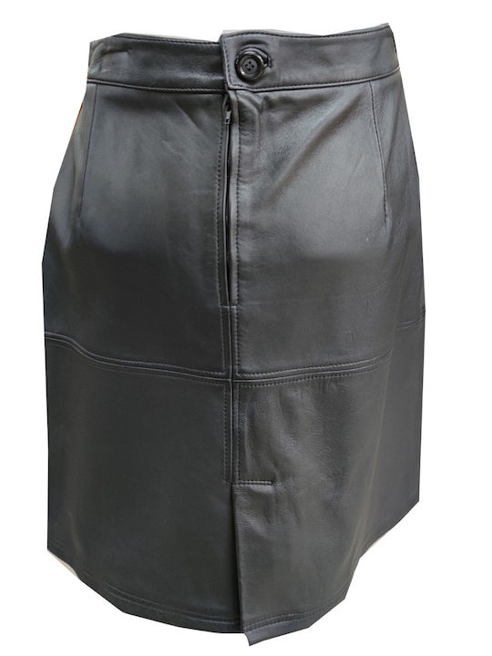 Кожена пола Black