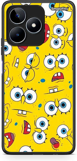 Smartfits Popart Sponge Back Cover Κίτρινο (Realme C53)