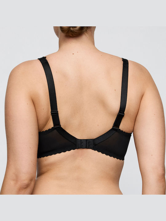 Balconette Black Bra with Underwires