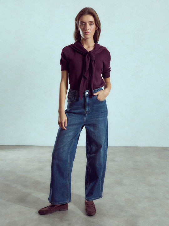 Celestino Damenjeans mit Waschung in Dunkelblau, Loose Fit