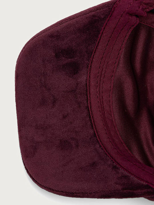 Juicy Regal Rebelle Кадифена шапка с кристали Jcawh226718-755 Дамска в цвят винена дегустация