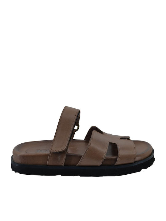 Braune Ledersandalen für Damen