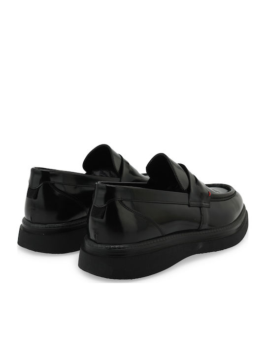 Leather Men's Loafers in Black