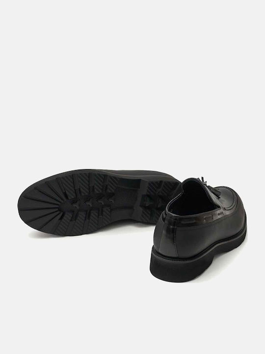 Leather Men's Loafers in Black