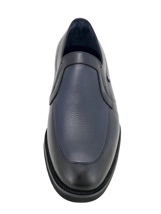 Blaue Herren-Loafer aus Leder