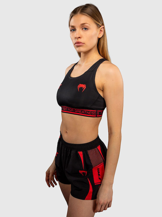 Дамско спортно бюстие Black/red