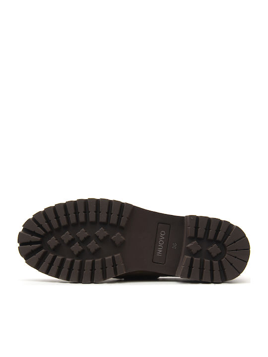 Suede Women's Boat Shoes in Brown Colour