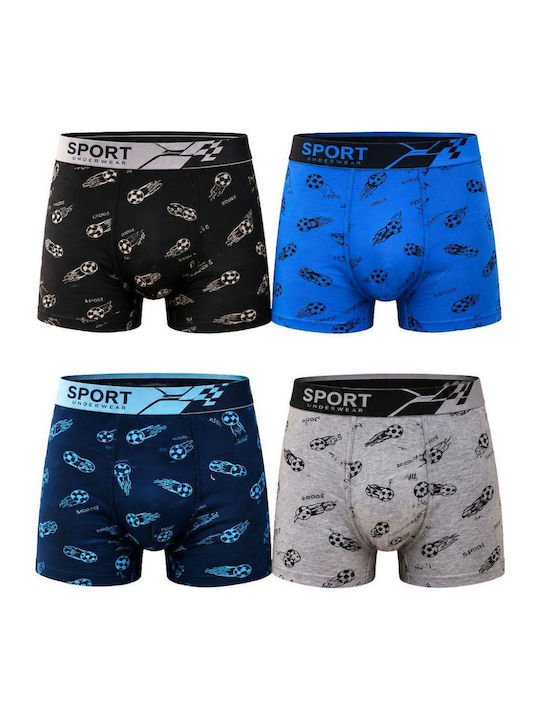 Men's Multicolour Printed Boxers 4-Pack