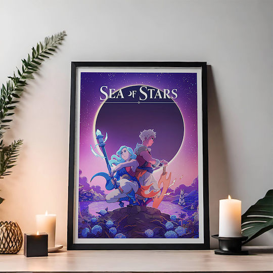 Gaming Poster Sea Stars Zale & Valere Gm2346 50cm X 70cm Premium Μαύρο Ξύλινο Κάδρο-62967pd133010f55323