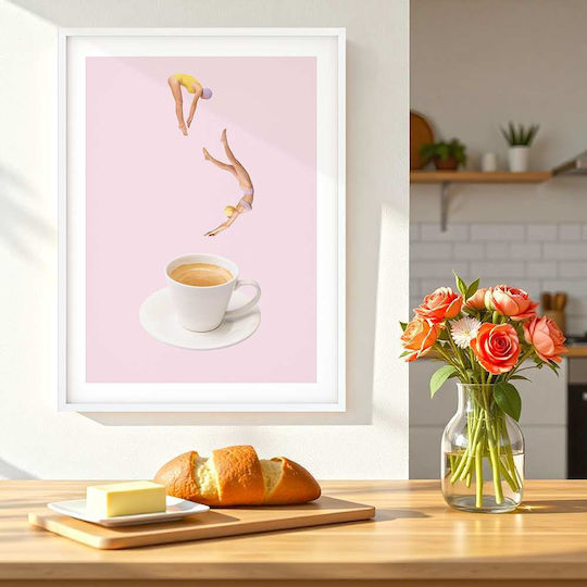 Poster Coffee Dive Pst25360 50cm X 70cm Premium Black Wooden Frame-62152pd127961f55323