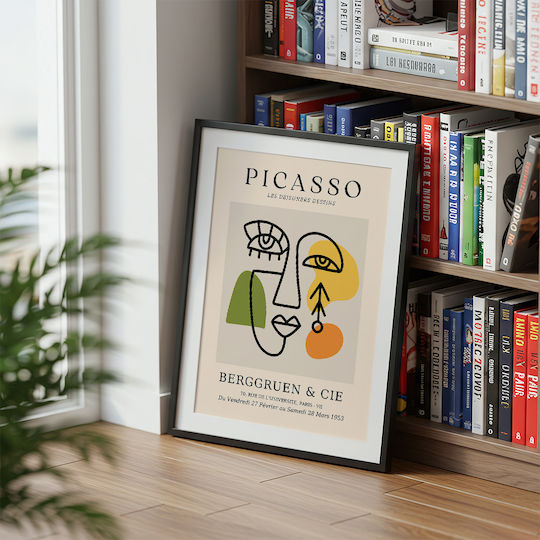 Poster Pablo Picasso Les Dejeurenes Dessins Art244 50cm X 70cm Premium Μαύρο Ξύλινο Κάδρο-63772pd137305f55323