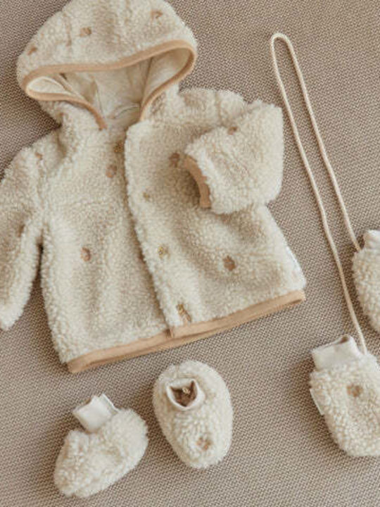 Little Dutch Βρεφικά Μποτάκια Αγκαλιάς Μπεζ Teddy