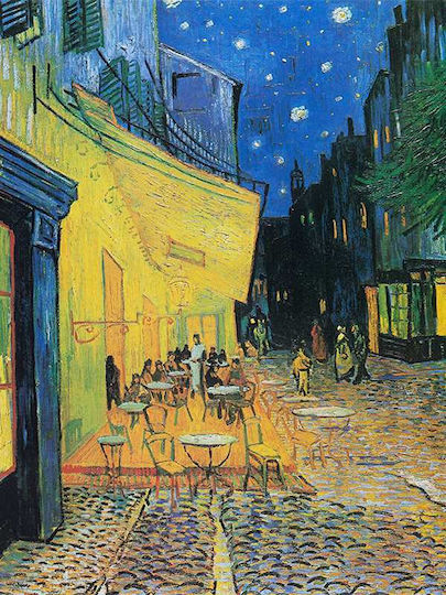 Poster Van Gogh Cafe Terrace At Night Art015 40cm X 50cm Λευκή Ξύλινη Κορνίζα-56046pd156710f55310