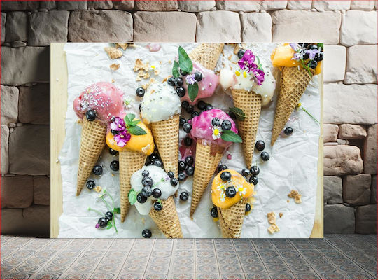 Colorful Ice Cream Cones With Berries And Flowers Πολύχρωμα Χωνάκια Παγωτού Με Μούρα Και Λουλούδια 1 Colorful Ice Cream Cones With Berries And Flowers Πολύχρωμα Χωνάκια Παγωτού Με Μούρα Και Λουλούδια 1