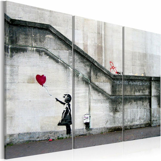 Polihome Girl With A Balloon Banksy Fabric 120x80 cm