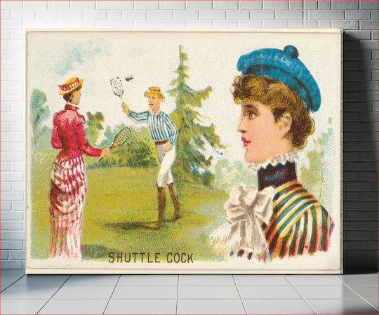 Shuttlecock, From The Games And Sports Series (n165) For Old Judge Cigarettes Shuttlecock, From The Games And Sports Series (n165) For Old Judge Cigarettes