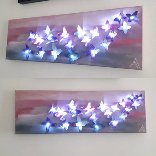 Painting "Bright Butterflies" Pink-purple