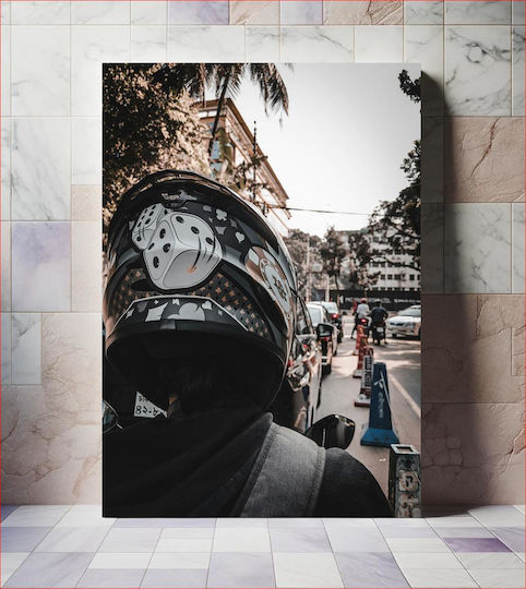 Motorcyclist In Urban Traffic Μοτοσικλετιστής Στην Αστική Κυκλοφορία Motorcyclist In Urban Traffic Μοτοσικλετιστής Στην Αστική Κυκλοφορία