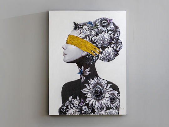 Perfil Ii 498159 – Acrylic Painting 90x120cm Gold Details