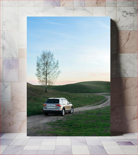 Car On A Serene Country Road Αυτοκίνητο Σε Γαλήνιο Επαρχιακό Δρόμο Car On A Serene Country Road Αυτοκίνητο Σε Γαλήνιο Επαρχιακό Δρόμο