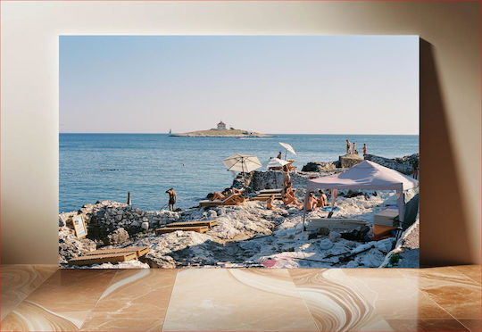 Summer Day By The Sea Καλοκαιρινή Μέρα Δίπλα Στη Θάλασσα 1 σε Καμβά