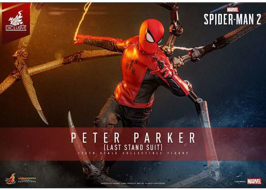 Spider-Man 2 Action Figure 1/6 Scale Peter Parker Last Stand Suit Hot Toys Exclusive 30cm Tall