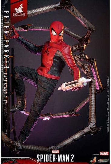 Spider-Man 2 Action Figure 1/6 Scale Peter Parker Last Stand Suit Hot Toys Exclusive 30cm Tall