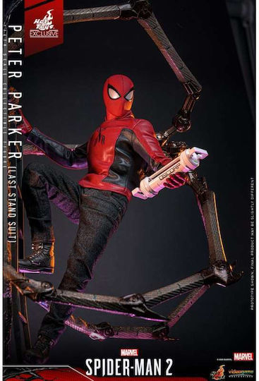 Spider-Man 2 Action Figure 1/6 Scale Peter Parker Last Stand Suit Hot Toys Exclusive 30cm Tall