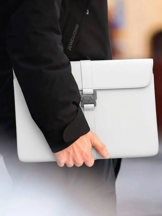 Db Bags Proper 2.0 13" Laptophülle aus elegantem weißem Kunstleder