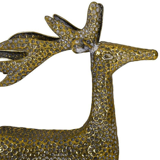 Fylliana Figurină Metalică de Crăciun Cerb Auriu cu Înălțimea de 59 cm