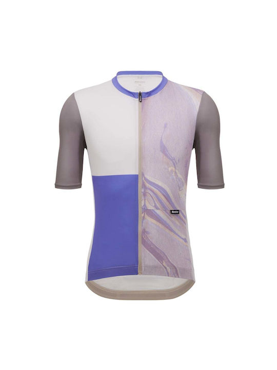 Santini Tricou De Ciclism Pentru Bărbați Cu Mâneci Scurte Violet