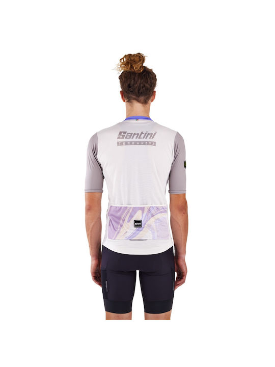 Santini Tricou De Ciclism Cu Mâneci Scurte Pentru Bărbați Violet