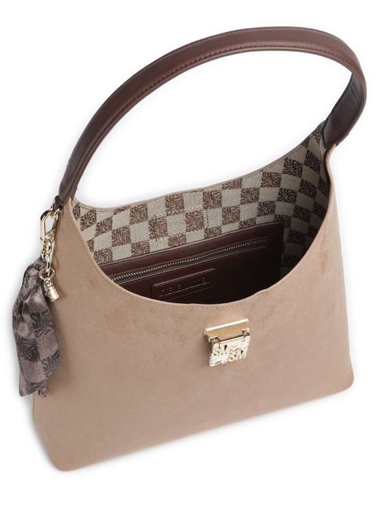 Btesa Women's Hobo Bag Taupe / Beige