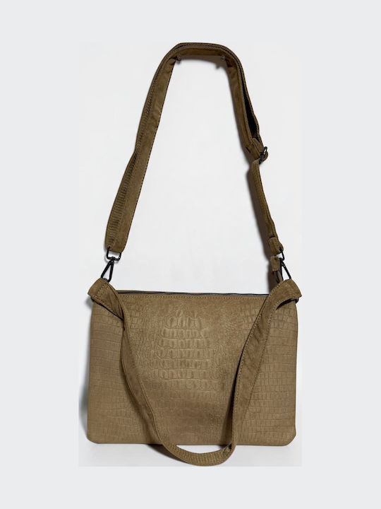 Kira Women's Shoulder Bag Suede Beige