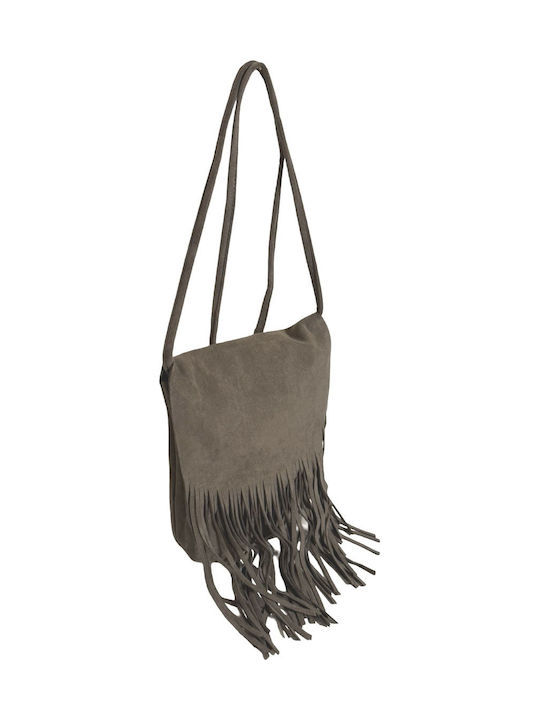 Women's Crossbody Bag in Suede with Fringes Puro