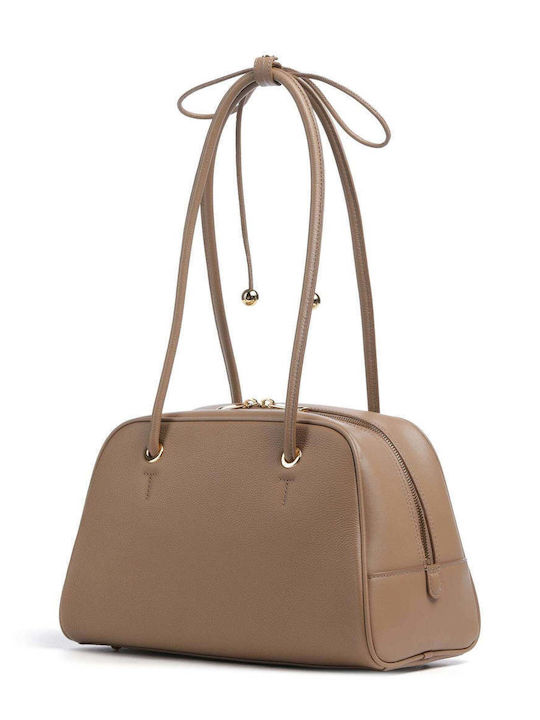 Furla Дамска Кожена Чанта За Рамо И За Ръка Сива