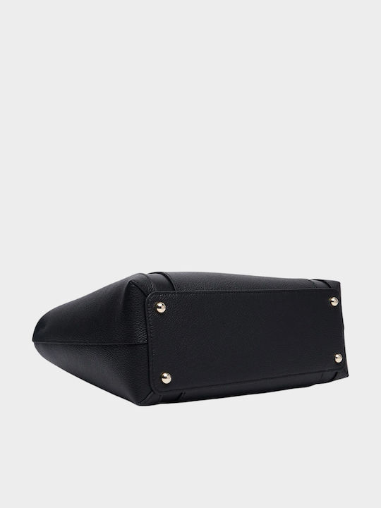 Black Leather Women's Tote Bag