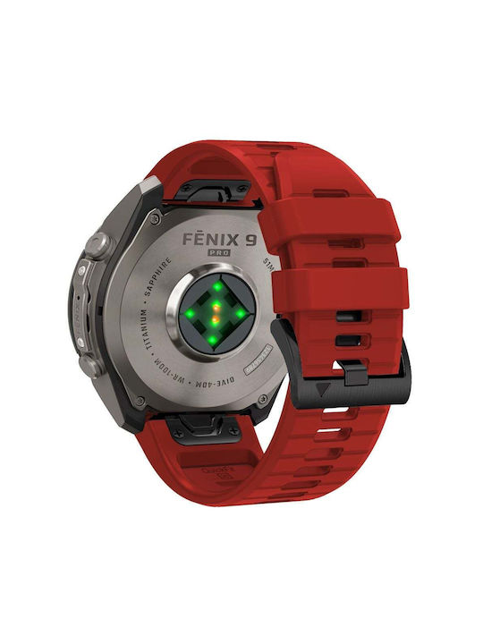 Tech-Protect Silicon Garmin Fenix 5 6 6 Pro 7 8 8 Pro E 9 9 Pro 47 Mm Roșu Crimson 5906302399932