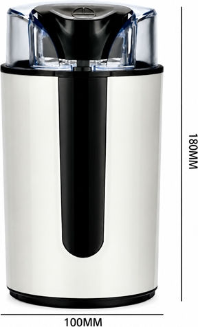 Ηλεκτρικός Μύλος Καφέ 200W με Χωρητικότητα 75gr και Επίπεδα Άλεσης Λευκός
